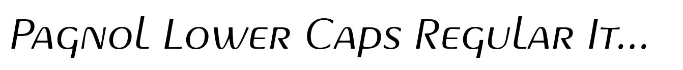 Pagnol Lower Caps Regular Italic